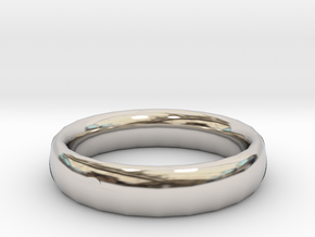 Thin ring in Rhodium Plated Brass