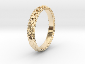 Dragon Scale ring in 14K Yellow Gold