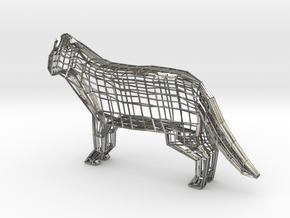 Wireframe cat in Natural Silver