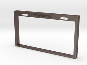 plain license frame in Polished Bronzed-Silver Steel: Medium