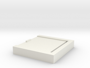 Simple charging cable storage box in White Natural Versatile Plastic