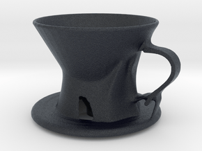 Generative Designed Coffee Dripper_S01 in Black PA12