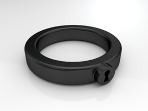 Keeper Ring in Matte Black Steel: 10 / 61.5