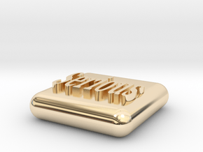 Serious Coaster in 14k Gold Plated Brass: 1:8