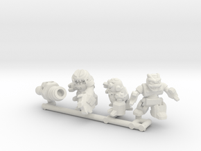 Siege Scraplets - Team B in White Natural Versatile Plastic: Small