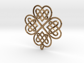 Clover Pendant in Natural Brass