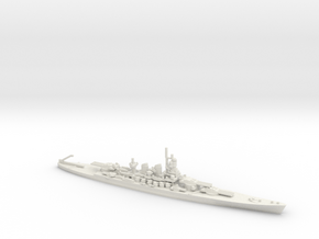 Italian Littorio-class Battleship in White Natural Versatile Plastic: 1:1200