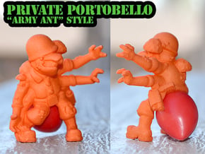 Private Portobello - Army Ant Style in Orange Processed Versatile Plastic