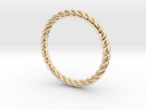Ring Twisted 16 mm diameter or size 5.5  in 14K Yellow Gold