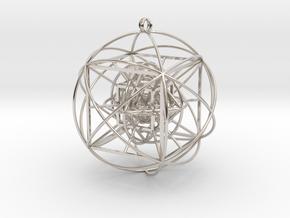 Unity Sphere (pendant) in Rhodium Plated Brass