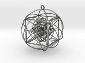 Unity Sphere (pendant) in Fine Detail Polished Silver