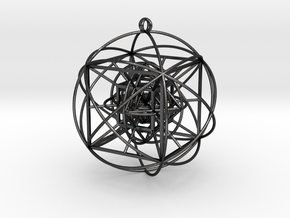 Unity Sphere (pendant) in Polished and Bronzed Black Steel