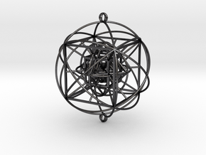 Unity Sphere (axis) in Polished and Bronzed Black Steel