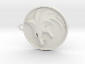 The Witcher Serie Wolf Medallion in White Natural Versatile Plastic: Small