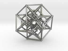 4d nested hypercube in Natural Silver