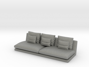 Miniature 1:48 Sofa in Gray PA12: 1:48 - O