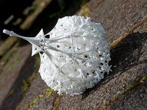 Dandelion Geometry Big in White Natural Versatile Plastic