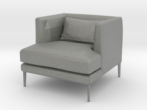 miniature 1:48 Armchair in Gray PA12: 1:48 - O