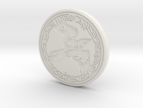 Raven animal totem token ( customized) in White Natural Versatile Plastic