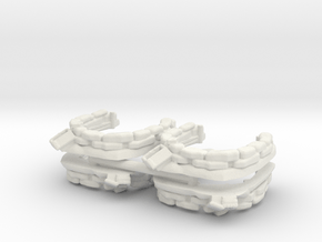 Sandbag Emplacement (x4) 1/160 in White Natural Versatile Plastic