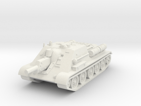 SU-122 Tank 1/100 in White Natural Versatile Plastic