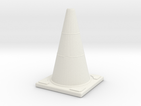 Traffic Cones 1/24 in White Natural Versatile Plastic