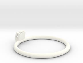 Cherry Keeper Ring - 97mm Flat in White Processed Versatile Plastic