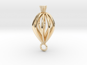 Twisted earring  in 14k Gold Plated Brass