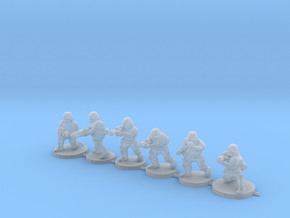 15mm Knights Squad 1 in Smooth Fine Detail Plastic