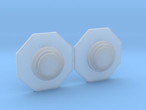 Artoo De Ago's 1:2.3 octagon ports, blank in Tan Fine Detail Plastic