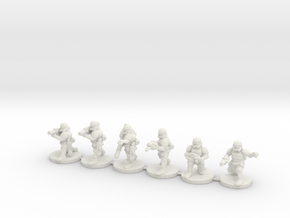 15mm Knights Anti Vehicle Squad in White Natural Versatile Plastic