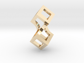 Linked cubes [pendant] in 14k Gold Plated Brass