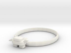 Key ring in White Natural Versatile Plastic