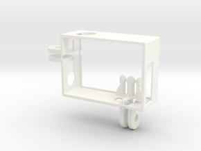 GoPro Hero3 frame with 2 connectors in White Processed Versatile Plastic