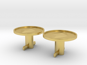 Ethereum Cufflinks in Polished Brass