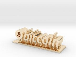 Bitcoin Microstand in 14K Yellow Gold