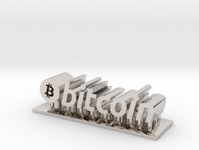 Bitcoin Microstand in Platinum