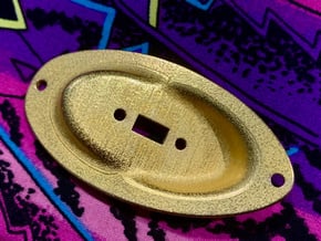 Strat-compatible USB micro-B JackPlate in Polished Gold Steel
