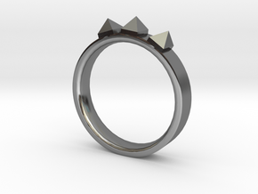 Edwardian Crown Ring - Sz. 6 in Fine Detail Polished Silver