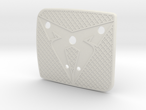 Facelift Cupra Front "S" Badge - Back Part Texture in White Natural Versatile Plastic