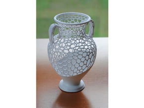 Wire Amphora in White Natural Versatile Plastic