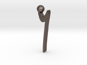 Eighth note rest crutch in Polished Bronzed-Silver Steel