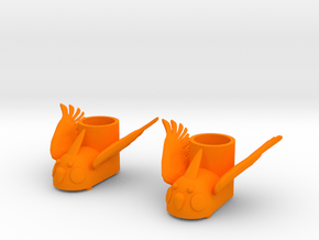 Fei Fei Fei—Xuan Cockatoo Snow Boots in Orange Processed Versatile Plastic