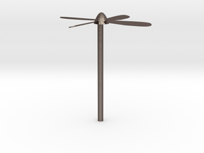 Four Leaf Bamboo Dragonfly in Polished Bronzed-Silver Steel