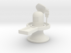 Lord Shiva Lingam Free 3D Model STL-KtkaRaj in White Natural Versatile Plastic