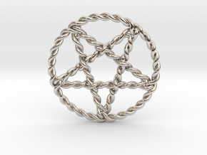 Twisted Pentagram Pendant in Platinum
