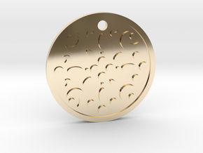 Coin Pendant in 14k Gold Plated Brass