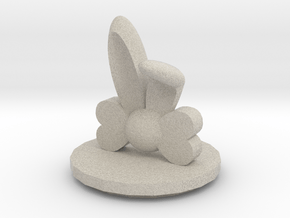 Rabbit cup lid in Natural Sandstone