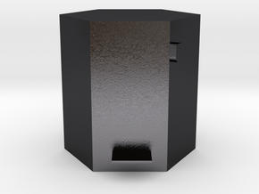 Wisdom trash can in Polished and Bronzed Black Steel
