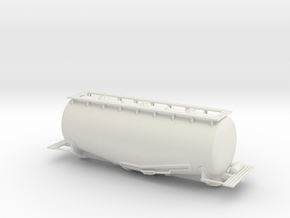 Whale Belly tank car - HOscale in White Natural Versatile Plastic